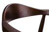 Krzesło KENNEDY ciemnobrązowe - drewno jesion, ekoskóra