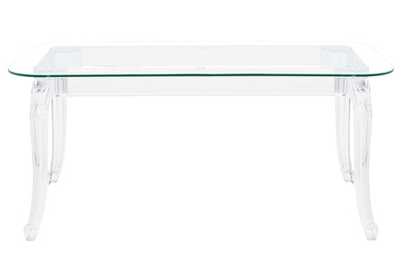 Stół KING 240 transparentny - poliwęglan, szkło hartowane