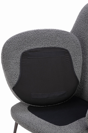 Fotel LOBBY TEDDY szary - stal, opal