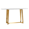 RICHMOND konsola DYNASTY złoty - konglomerat imitujący marmur, stal