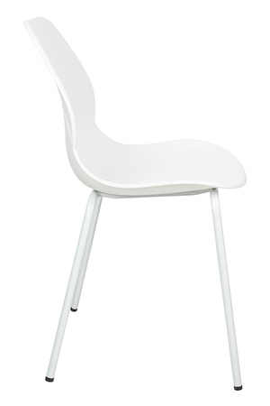Krzesło ARIA białe - polipropylen, metal