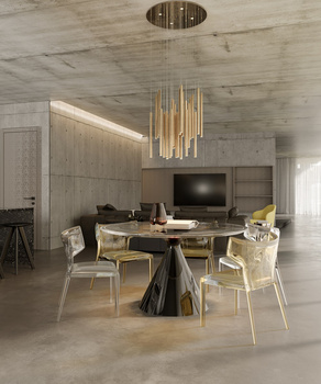 MAXLIGHT P0476D LAMPA WISZĄCA ORGANIC 33x1  ZŁOTO SZCZOTKOWANE