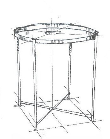 Stolik kawowy MOON mosiądz