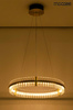 MOOSEE lampa wisząca SATURNUS 70 złota - LED, kryształ, stal szczotkowana