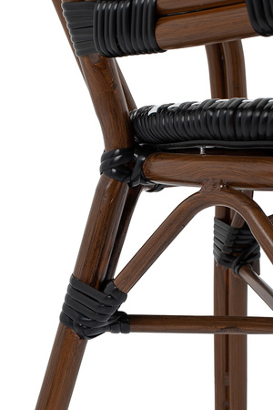 Krzesło ogrodowe CAFE PARIS ARM brązowe rattan