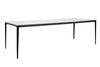 Stół SLIM 240x100 biały, czarny - ceramiczny marmur, aluminium