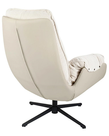 Fotel obrotowy CARINO beżowy - PU, stal