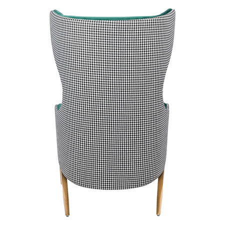 Fotel HAMPTON VELVET ciemny zielony - welur, metal