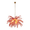 Lampa wisząca EMU  pióra różowe 100 cm