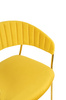 Krzesło MARGO żółte - welur, podstawa złota