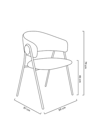Krzesło VERSO BOUCLE białe - metal