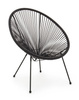 BIZZOTTO krzesło ogrodowe PARKER czarne