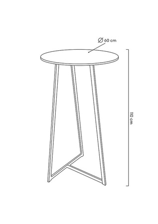 Stolik barowy ALLEN 60 czarny