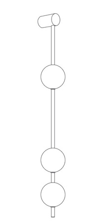 Lampa ścienna BERRY LED złoty biały 103 cm