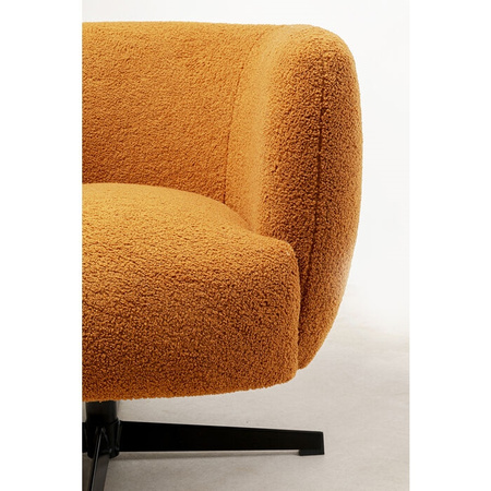 KARE fotel obrotowy PEONY pomarańczowy