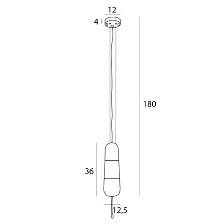 MAXLIGHT P0589 LAMPA WISZĄCA MAURI 1 CHAMPAGNE GLASS