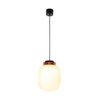 Lampa wisząca BOOM LED biało miedziana 25 cm