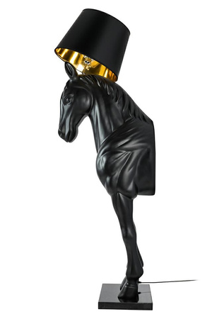 MOOSEE lampa podłogowa KOŃ HORSE STAND    M czarna - włókno szklane