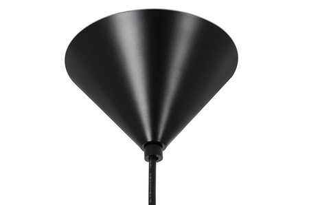 Lampa wisząca LUNA 40 czarna - sznurek konopny