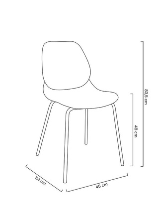 Krzesło ARIA czarne - polipropylen, metal