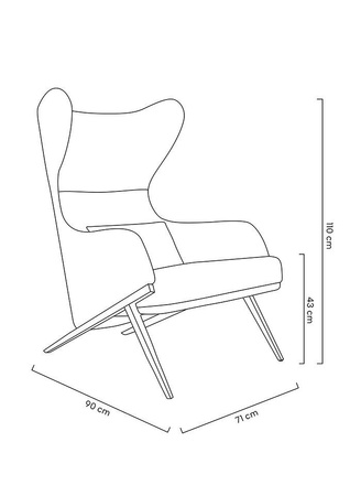 Fotel HAMPTON VELVET ciemny zielony - welur, metal