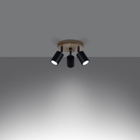 Plafon VERDO 3P czarny