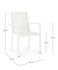 BIZZOTTO krzesło ogrodowe KONNOR białe