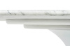 Stół TULIP ELLIPSE MARBLE CARRARA biały - blat owalny marmurowy, metal