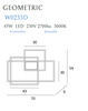 MAXLIGHT W0233D KINKIET LED GEOMETRIC CZARNY - NOWY ŚCIEMNIALNY