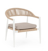 BIZZOTTO krzesło ogrodowe JANDIA białe    / beżowe