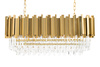 Lampa wisząca IMPERIAL LONG GOLD 90 - stal, kryształ