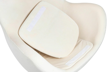 Fotel EGG SZEROKI VELVET beżowy.56 - welur, podstawa stal