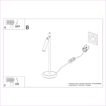 Lampa biurkowa PASTELO złota