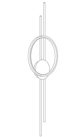 Lampa ścienna ECLIPTICA LED złota 100 cm