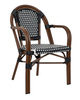 Krzesło ogrodowe CAFE PARIS ARM brązowe   rattan