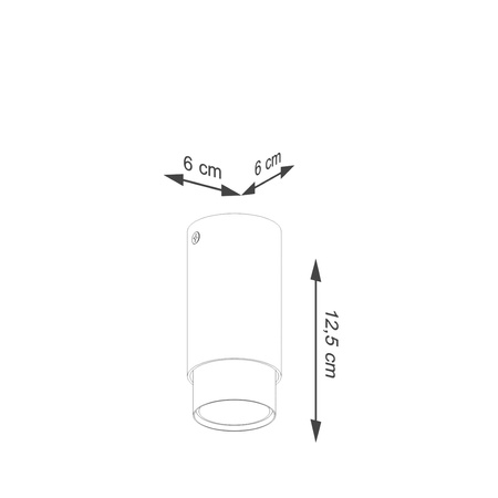 Plafon NERO 12,5 czarny/złoty