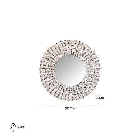 RICHMOND lustro ścienne LYNDE małe - białe