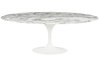 Stół TULIP ELLIPSE MARBLE ARABESCATO 200 biały - marmur, metal