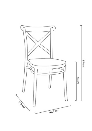 Krzesło COUNTRY czarne - polipropylen