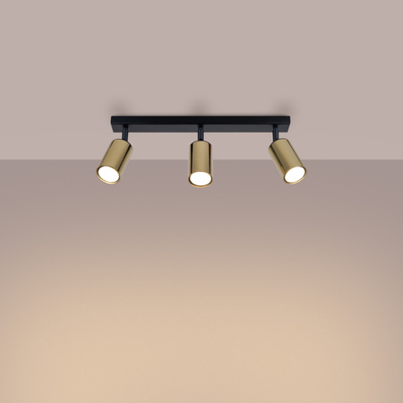 Plafon WINX 3 czarny/złoty