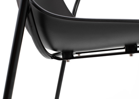 Krzesło RESOL ARM czarne - polipropylen, metal