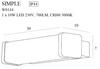 MAXLIGHT W0144  KINKIET SIMPLE IP44, 10W