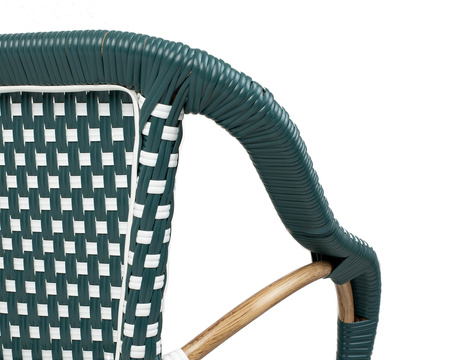 Krzesło ogrodowe CAFE MIRAMAR turkus / morski rattan