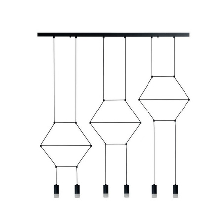 Lampa wisząca LINEA-6 LONG czarna 100 cm