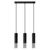 Lampa wisząca LOOPEZ 3L czarny/chrom