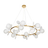 Lampa wisząca CHIC złoto biała 105 cm