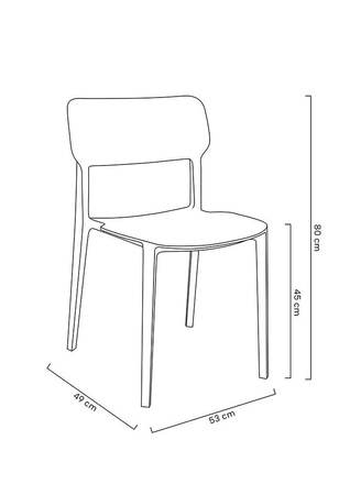 Krzesło AGAT PREMIUM czarne - polipropylen