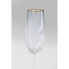 KARE komplet 4 kieliszków do szampana     DIAMOND RIM 360 ml