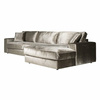 RICHMOND sofa narożna SANTOS R srebrna