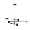 Lampa wisząca CLEX - 6P LED czarna 100 cm
